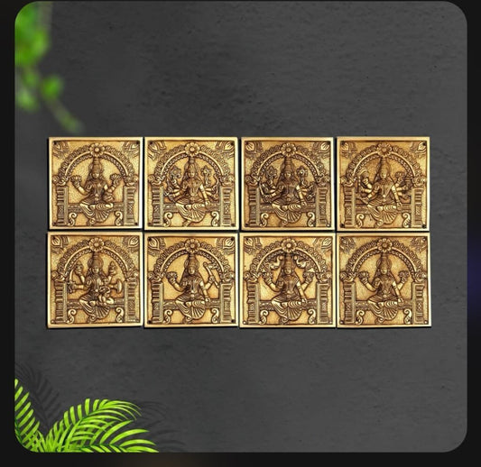 Ashtalakshmi Brass Plates Set (Wall Hanging)