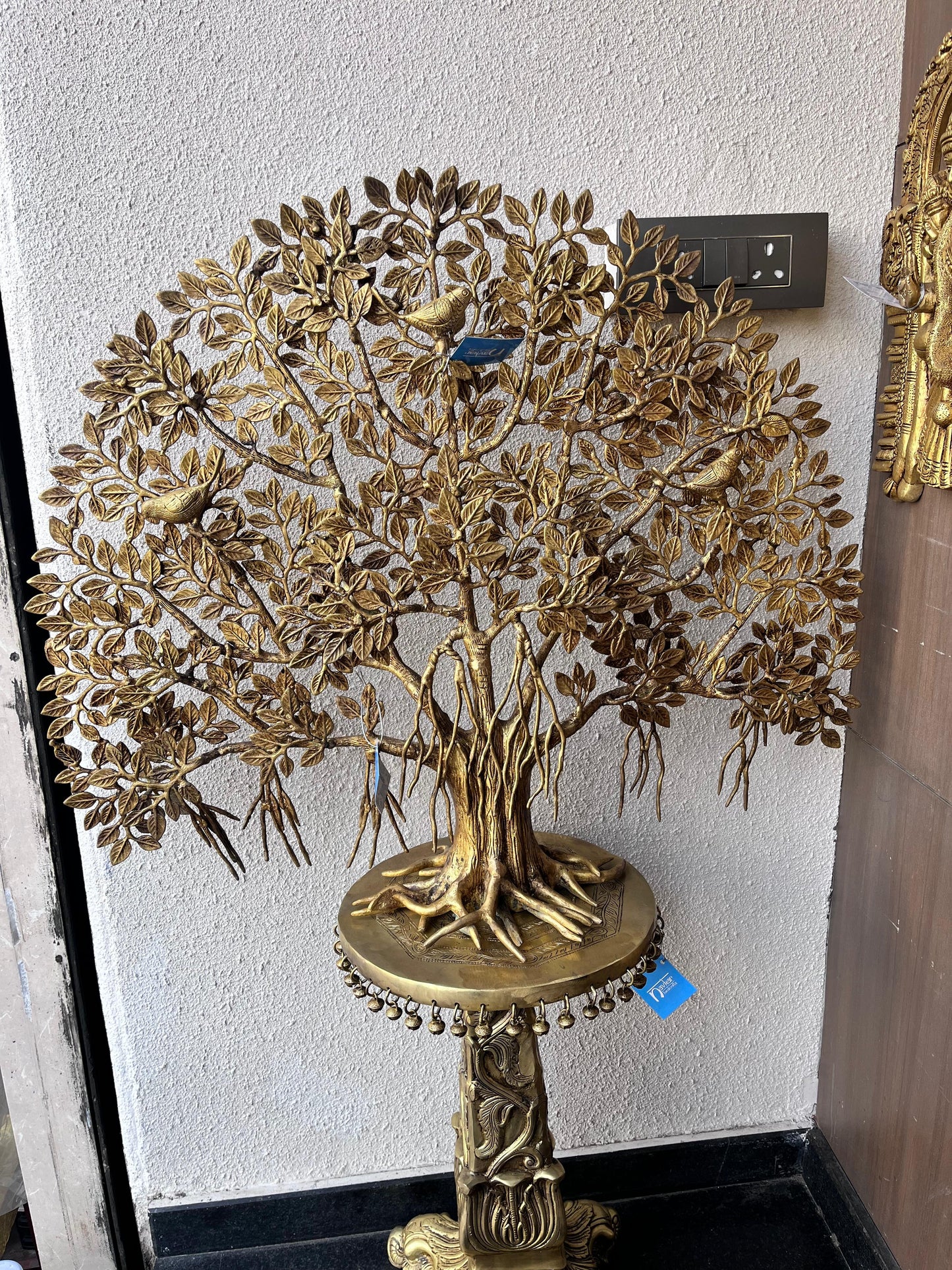 Brass Kalpavriksha Standing Tree (Wall Hanging)